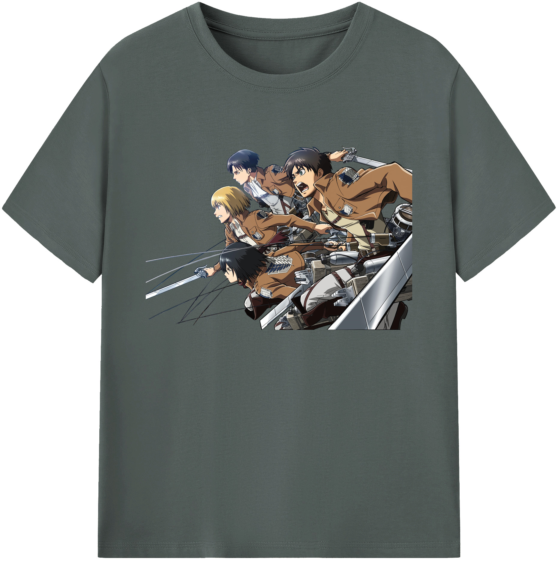 （画像用） 進撃の巨人 Attack on Titan 綿100％ メンズ半袖Tシャツ｜肌触りやわらか＆通気性